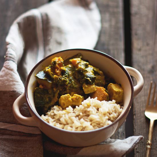 Kabocha & tofu thai curry