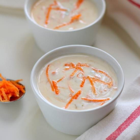 carrot yogurt raita