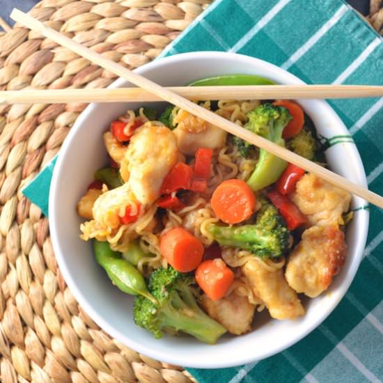Orange Chicken Lo Mein