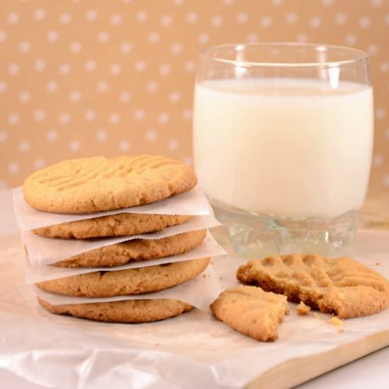3-Ingredient Peanut Butter Cookies
