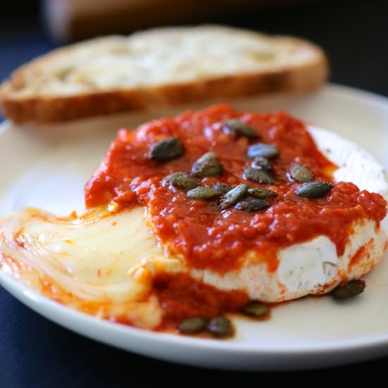 Baked Brie with Harissa