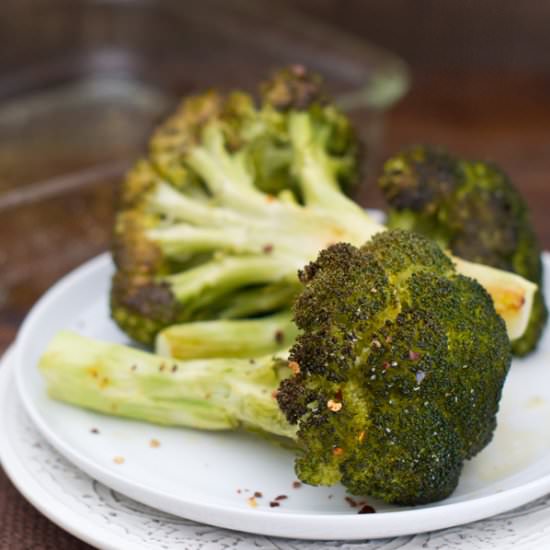 Whole Oven Roasted Broccoli