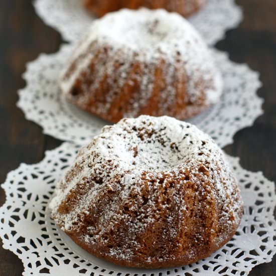 Gingerbread Mini Bundt Cakes