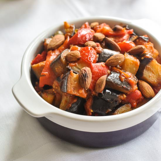 Eggplant and Roasted Pepper Stew
