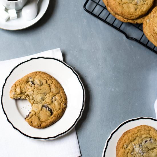 Salted Chocolate Chip Cookies