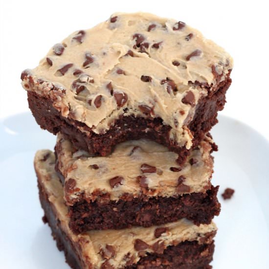 Cookie Dough Frosted Fudge Brownies
