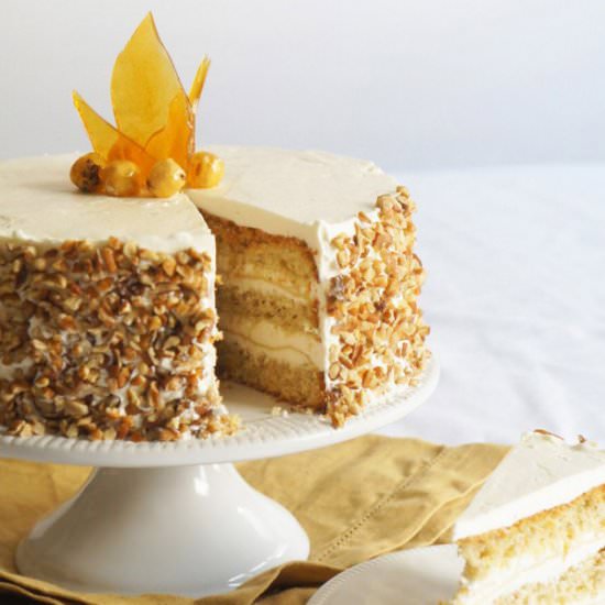 Hazelnut Cake and Apple Buttercream
