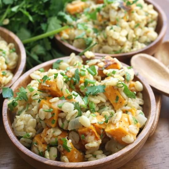 Pumpkin Barley Risotto