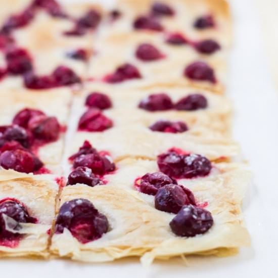 Sugared Cranberry Phyllo Tart