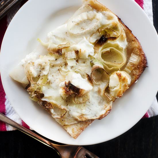 Leek, Potato & Goat Cheese Pizza