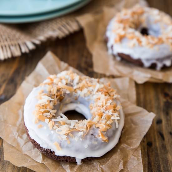 Chocolate Coconut Macaroon Donuts