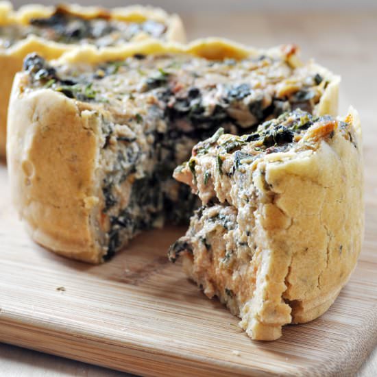Sweet Potato, Mushroom, Chard Quiche