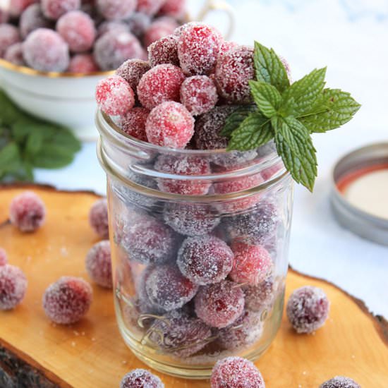 Vanilla Sugared Cranberries