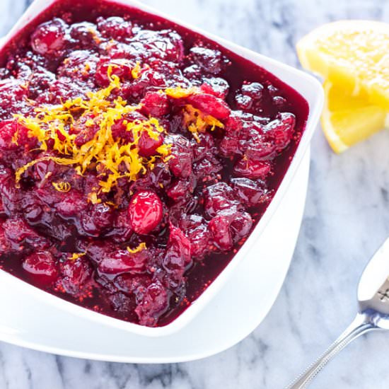 Bourbon Cranberry Sauce