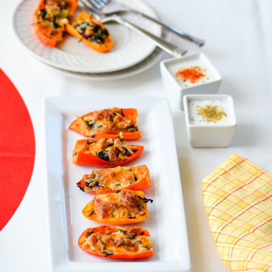 Leftover Stuffing Stuffed Peppers