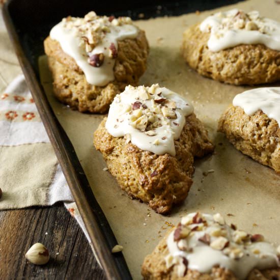 Pumpkin Scone w/ Maple Nutmeg Icing