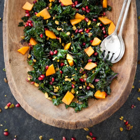 Massaged Kale with Persimmon