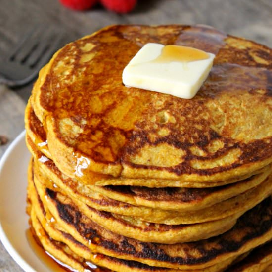 Whole Wheat Pumpkin Pancakes