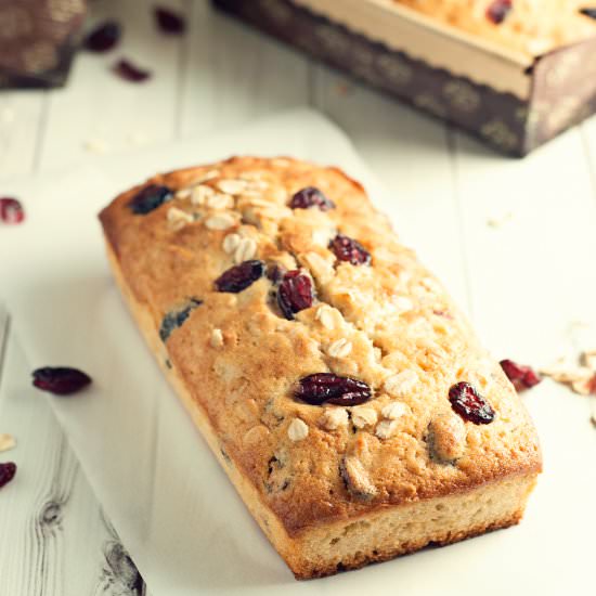 Cranberry & Oat Quick Bread