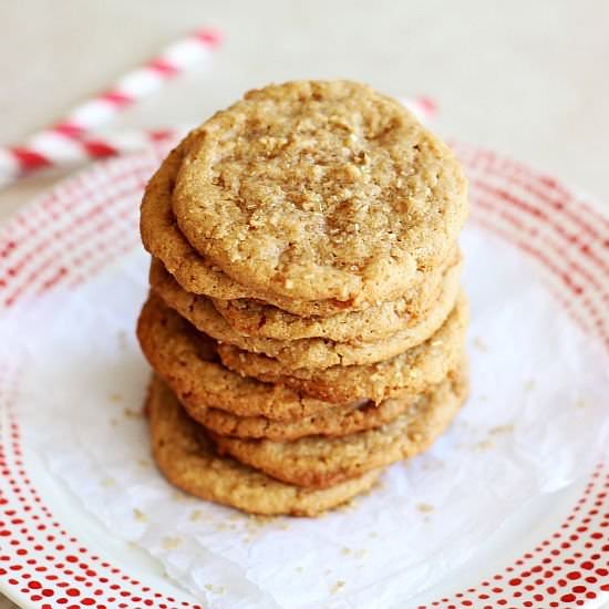 Easy Cashew Butter Toffee Cookies