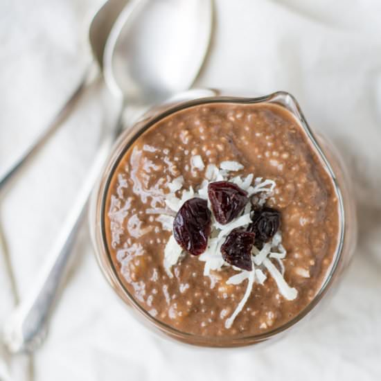 Cherry Chocolate Chia Pudding