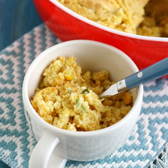 Vegan Cheesy Cornbread Casserole