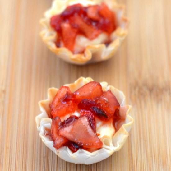 Cranberry Apple Cheesecake Bites