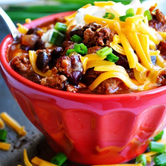 {Crockpot} Turkey Chili