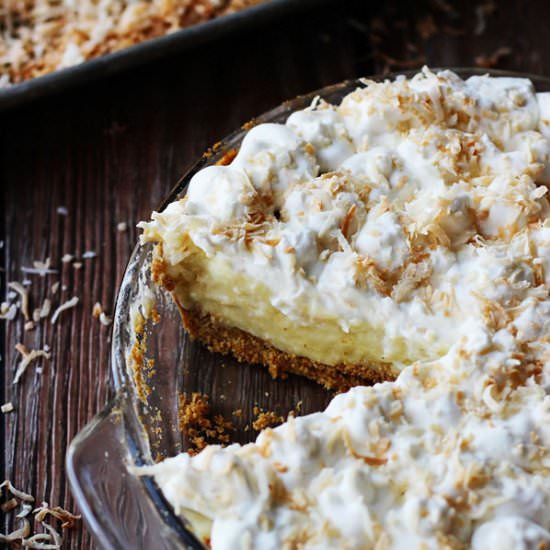 White Chocolate Coconut Cream Pie
