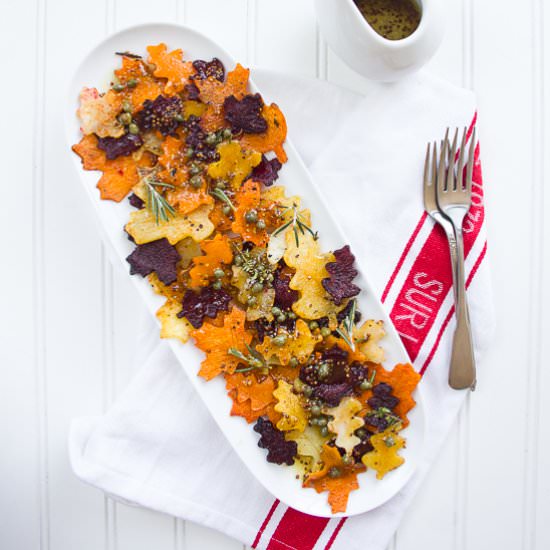 Veggies with Maple, Caper Dressing