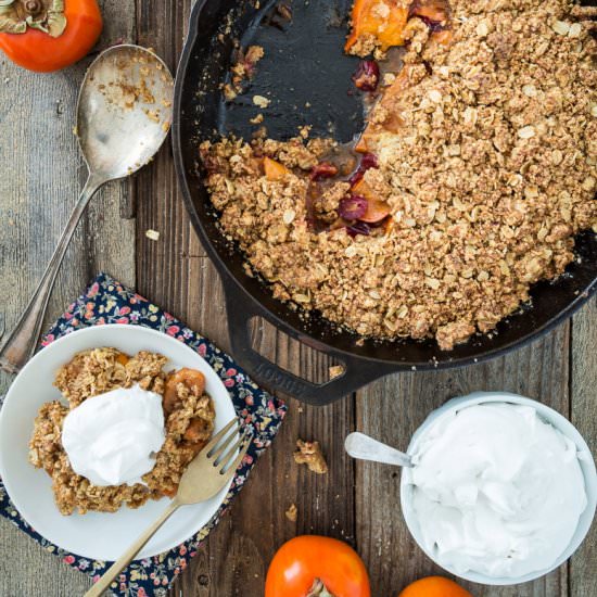 Cranberry Persimmon Crisp