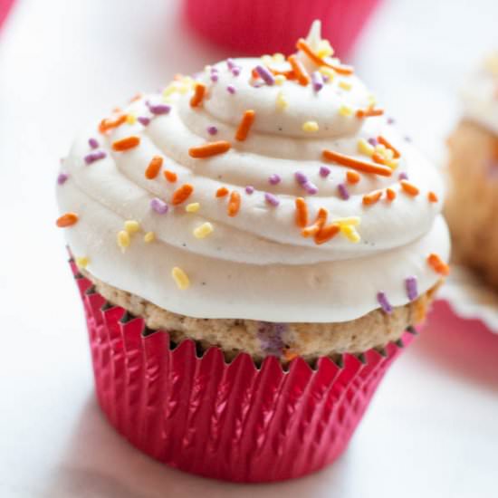 Whole Wheat Funfetti Cupcakes