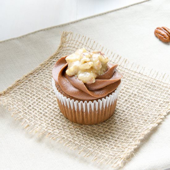 German Chocolate Cupcakes