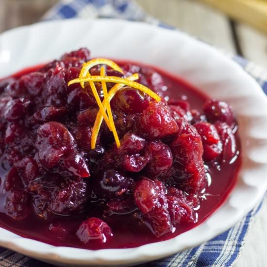 Orange Ginger Cranberry Sauce