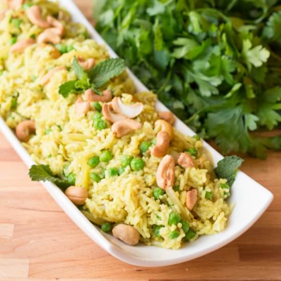 Indian Spicy Cashew Rice