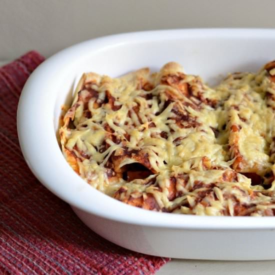 Sweet Potato Black Bean Enchiladas