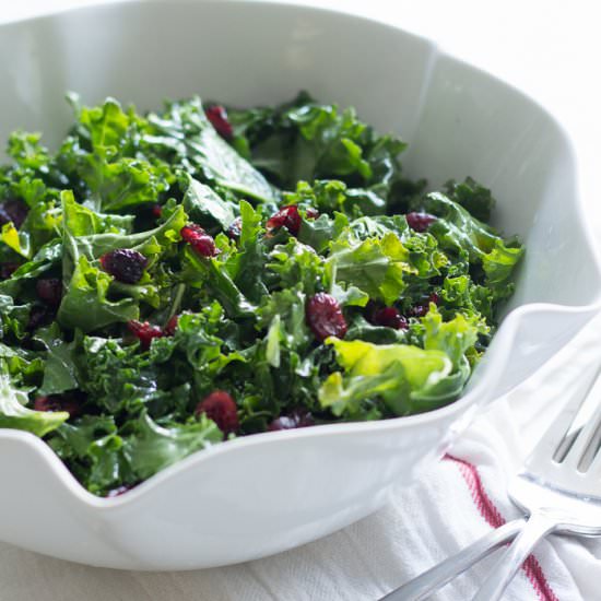 Kale Salad with Cranberries