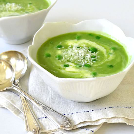 Fresh Pea Soup with Thai Flavors