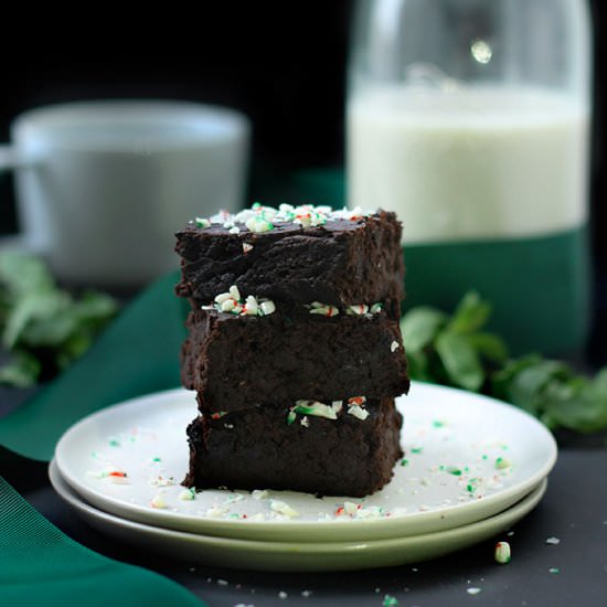 Peppermint Black Bean Brownies