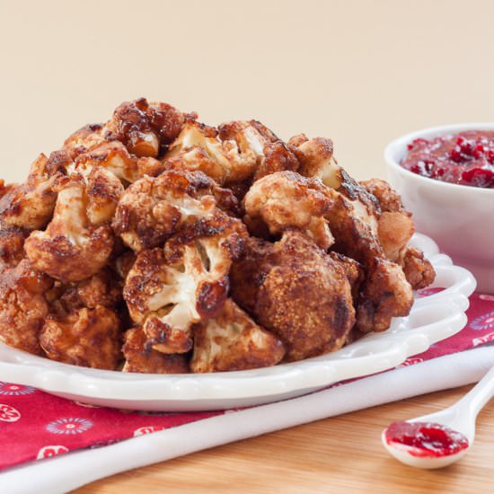 Cranberry Balsamic Cauliflower Wing