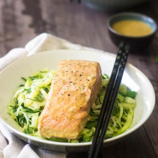 Coconut Curry Salmon and Zoodles