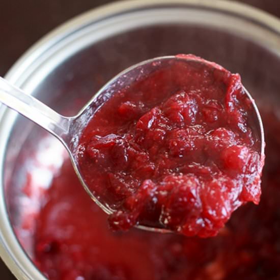 Slightly Sweet Cranberry Sauce