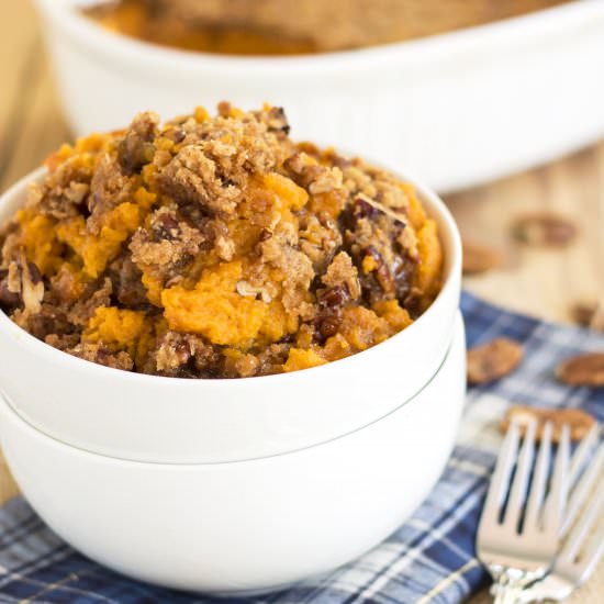 Pecan Crisp Sweet Potato Casserole