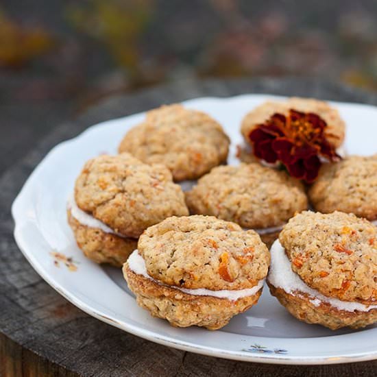Carrot Cookies with Cream Cheese