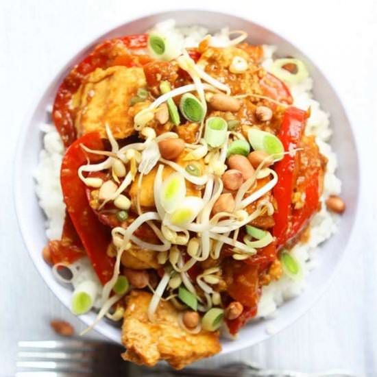 Ginger Peanut Hoisin Tofu
