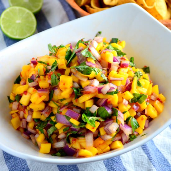 Spicy Mango and Thai Basil Salsa