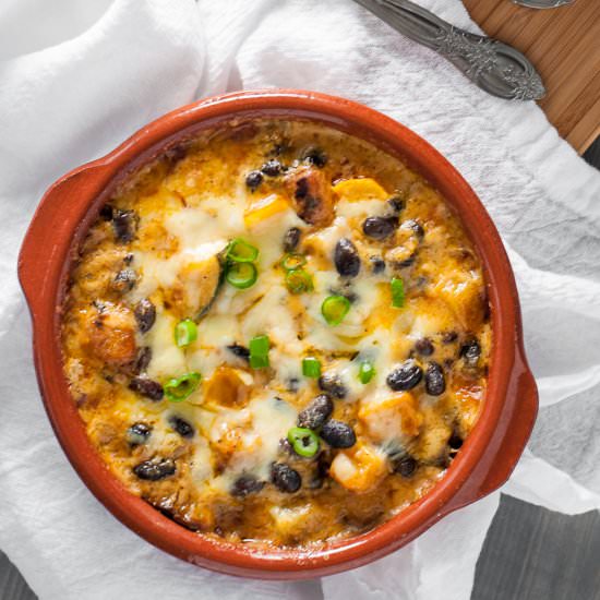 Meatless Nacho Cheese Bake