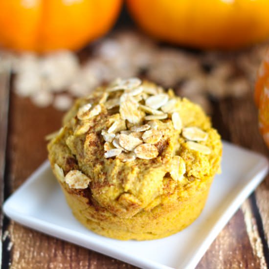 Healthy Pumpkin Oat Muffins