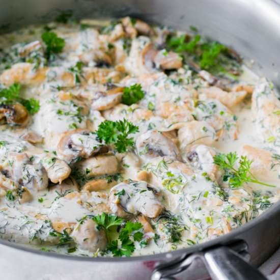 Creamy Chicken and Mushrooms