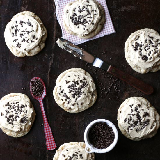 Soft Frosted PB Sugar Cookies